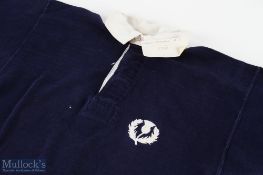 1988 Gavin Hastings Matchworn Scottish Rugby Jersey: Classic dark blue jersey with white thistle