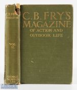 Rare 1906-7 CB Fry's Magazine, Bound Volume VI: One of the volumes of the amazing polymath & all-