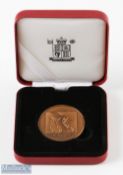 2001 IRB Sevens Medal: Neatly boxed in red, bronze effect participation medal for the IRB's Wales