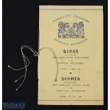 1949 NZ in S Africa Signed Rugby Menu: Magnificent menu from the Boland v NZ dinner at Wellington,