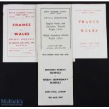 Wales Schools Rugby Programmes (4): All at Cardiff, v English Public Schools 1947 & 1949 and