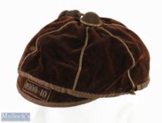 1909-10 Tonbridge RFC, Kent Rugby Honours Cap: Brown with gold braid, fraying in places with