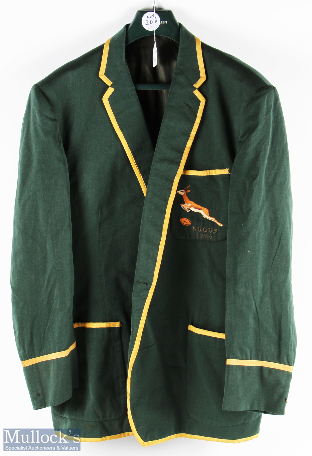 1965 Rare & Magnificent, Springbok Frik Du Preez' S African Blazer: What an opportunity! The