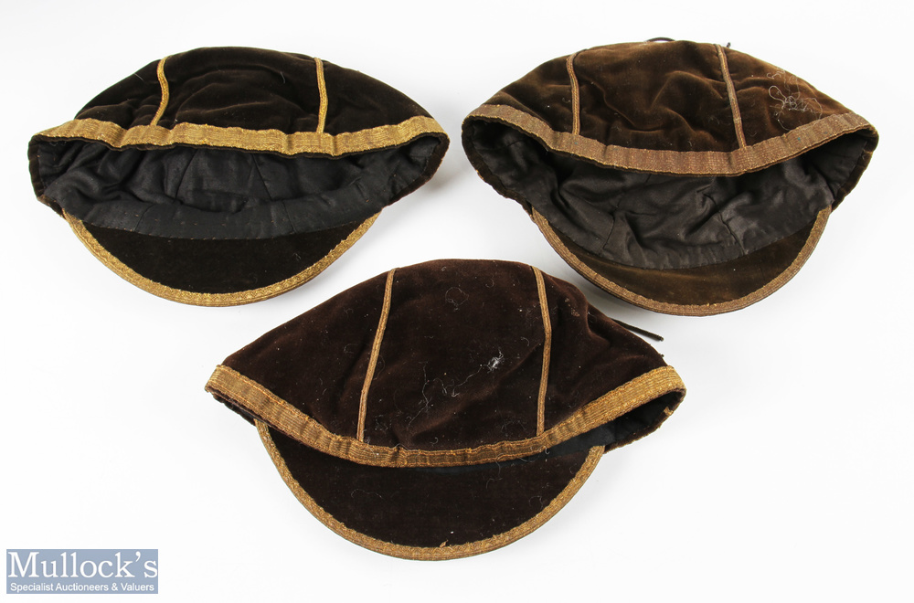 1920s Tonbridge RFC, Kent Rugby Honours Caps (3): Trio of 20s examples, brown with gold braid, VG - Image 2 of 2