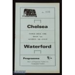 1968/69 Waterford v Chelsea friendly match programme 10 August 1968 at Flower Lodge, Cork; good. (