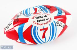 1990 Wales Signed Hong Kong 7s Rugby Ball: Wales' first appearance included a good 16-10 win over