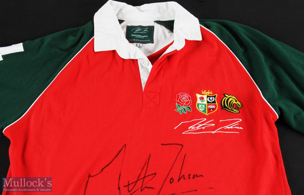 2004 Martin Johnson Signed Leicester Jersey: Size L, No. 4 to sleeve - Image 2 of 4