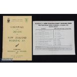 1953/63 NZ All Blacks in England Rugby Programmes (2): Issues v Cornwall & Devon 1953 & Oxford