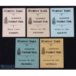 Very Rare 1903-06 Leicester Rugby Tickets v Welsh Visitors (5): Terrific set of five small near-mint