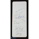 1948-49 Scottish Football Autograph Page - Hibs Hibernian - with noted signatures of Smith,