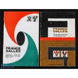 1967 & 1975 France v Wales Rugby Programmes (2): The Colombes & Parc des Princes issues for the