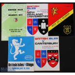 1966 British & I Lions Rugby Programmes (5): Issues v NZ Universities, Wellington, Otago, Canterbury