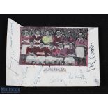 1948-49 Scottish Football Autograph Page - Hearts Heart of Midlothian, with noted signatures of