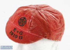 England Amateur International Cap E v G (Germany) 1910-1911 with wirework embroidered rose and E v S