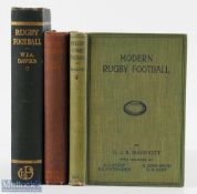 1920s Rugby Book Trio Set One (3): 'Modern Rugby Football' by CJB Marriott, 1924; and both 'Rugby