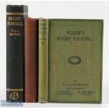1920s Rugby Book Trio Set One (3): 'Modern Rugby Football' by CJB Marriott, 1924; and both 'Rugby