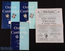 1946-62 Varsity Rugby & Hospitals' Programmes (4): To inc the Varsities Twickenham games of 1946,