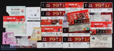 1972-2018 Wales Rugby Tickets v Overseas Tourists (21): Some duplication, but lovely lot, v NZ 72,
