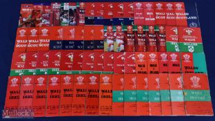 1955-2004 Wales v Scotland & Ireland Rugby Programmes (101): Vast array with duplicates from earlier