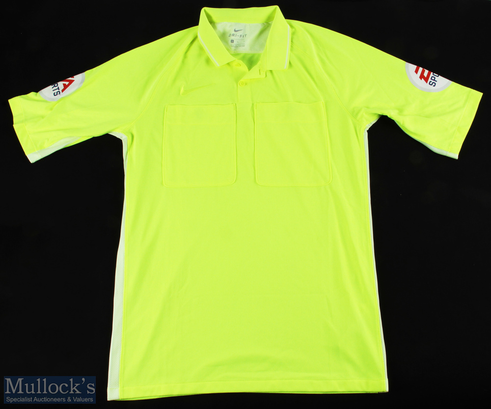 Match Officials Nike Dri - Fit Yellow Shirt with EA Sports patches to sleeves, Size Medium