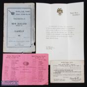 Vintage 1945-6 Llanelli & Wales Rugby Items (4): Very rare survivals, 'Llanelly' v the NZ Kiwis