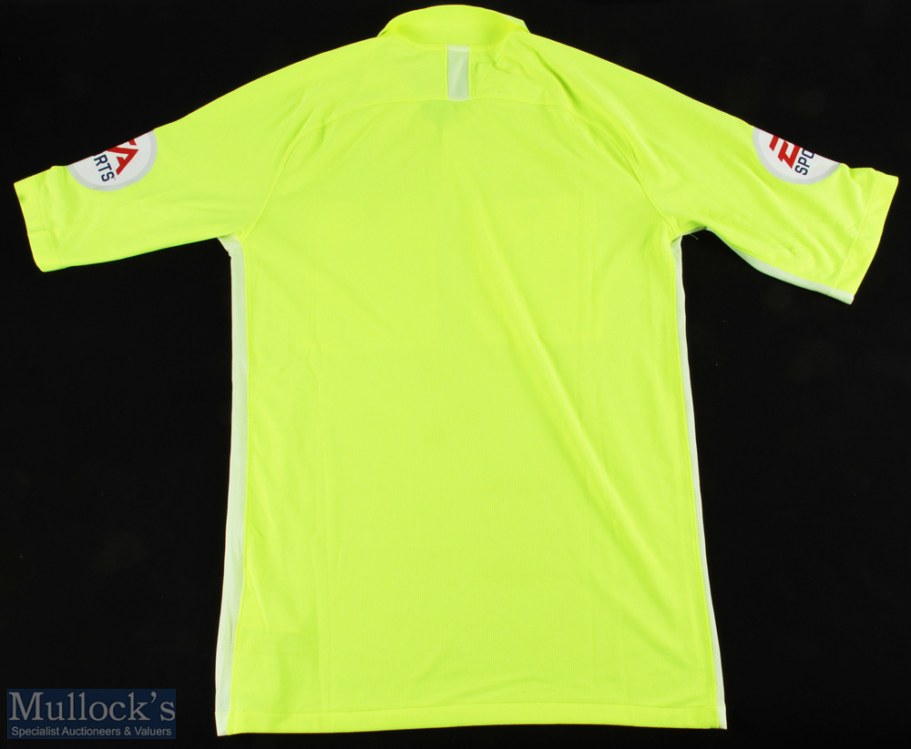 Match Officials Nike Dri - Fit Yellow Shirt with EA Sports patches to sleeves, Size Medium - Image 2 of 2