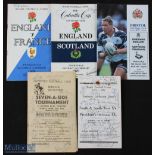 1970s & 1990s English Interest Multi-Autographed Rugby Programmes (5): Wonderfully fully-signed,