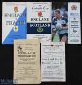1970s & 1990s English Interest Multi-Autographed Rugby Programmes (5): Wonderfully fully-signed,