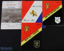 1959 British & I Lions Rugby Programmes (4): Hawkes Bay, large, signed by the legend George Nepia;