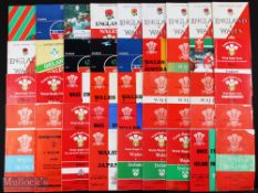 1955-1990s Wales Rugby Programmes (61): Complete mixture of Welsh homes and aways including