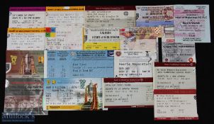 1989-2014 Hearts Scottish Football Tickets: a good collection to include European Home 28/2/89 v