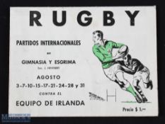 Rare 1952 Capital (Buenos Aires) v Ireland Rugby Programme: Marvellous 70 yr old survivor, inventive