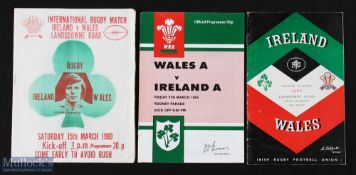 Wales & Ireland Rugby Programmes (3): Ireland v Wales 1966 and increasingly popular 'pirate',