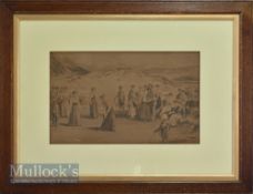 Michael Brown – Life Association Aberdovey: Ladies Golf Championship 1901 golf print - used for