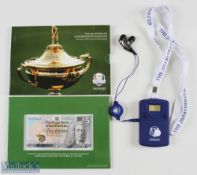 2014 Ryder Cup Bank of Scotland Commemorative £5 note and official Ryder Cup Radio - new