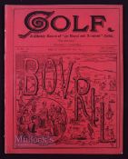Rare 1891 'Golf - A Weekly Record of "Ye Royal and Ancient" Game Magazine No.13 Vol.1 - Friday 6th