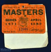 1971 US Masters Golf Tournament Badge - won by Charles Coody - complete with Augusta National Golf