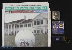 2004 Ryder Cup Oakland Hills official items (4) 3x 'Decal Ball Marker Set' in the original box; 35th