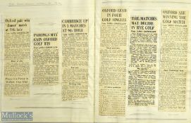 1946-1947 James Goodfellow Evening Standard Golf Reporter, family scrap book of newspaper articles