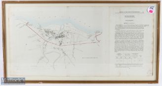 1831 Scottish report and scale map of Musselburgh and St Andrews-showing the Racecourse and