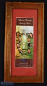 Arnold Palmer Signed Golf Display on 2000 PGA Seniors Championship Official Pairings and Starting