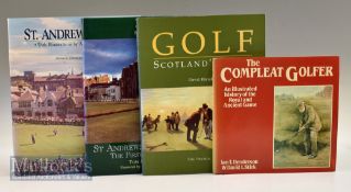 Hamilton, David (signed) - Golf Scotland's Game Book 1998 SB, plus The Compleat Golfer, an