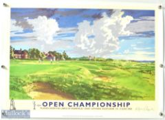 Ernie Ells (Winner) and Ken Reed 2002 Signed Open Championship Golf Print played at Muirfield,