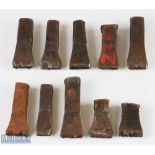 Collection of Cast Iron Golf Club and Other Head Stamp to include-M G Bradley, Maurice, AL Gillies?,