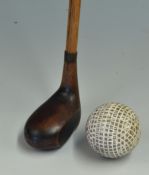 Unnamed cute domed wooden driver head styled golf walking stick with full aluminium sole plate small