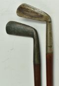 Flanged Bottom Niblick styled Sunday Golf walking stick marked 'Special' and with a 'Key' cleek