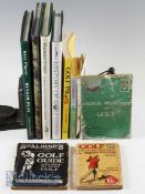 Assorted Golf Books titles including Charles Whitcombe on Golf, The History of Golf, Pinehurst
