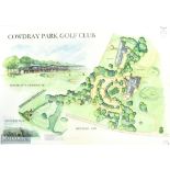 Cowdray Park Golf Club Presentation Architectural Plans printed display in colour depicting