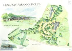 Cowdray Park Golf Club Presentation Architectural Plans printed display in colour depicting