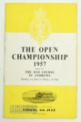 1957 British Open Golf Championship Programme The Old Course St Andrews, Monday 1st July to Friday